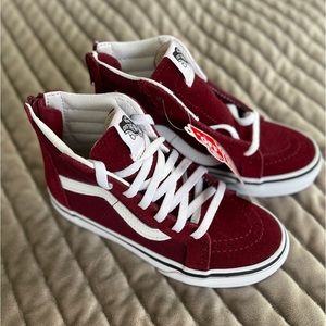 Vans Kids Burgundy Hi-Tops 12C
